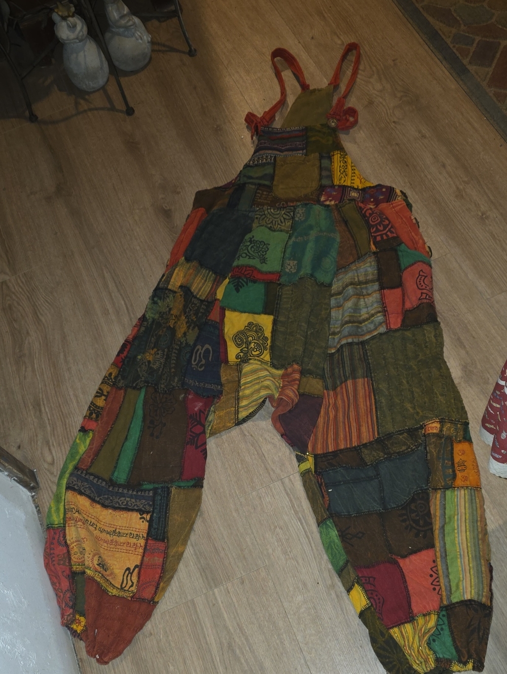 Bohemian Patchwork Harem Jumpsuit - Multicolor